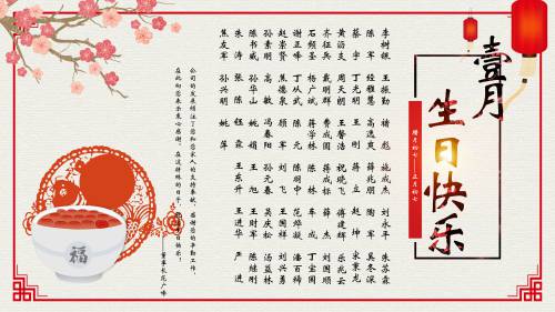 【生日祝福】恭祝1月生日的員工生日快樂！