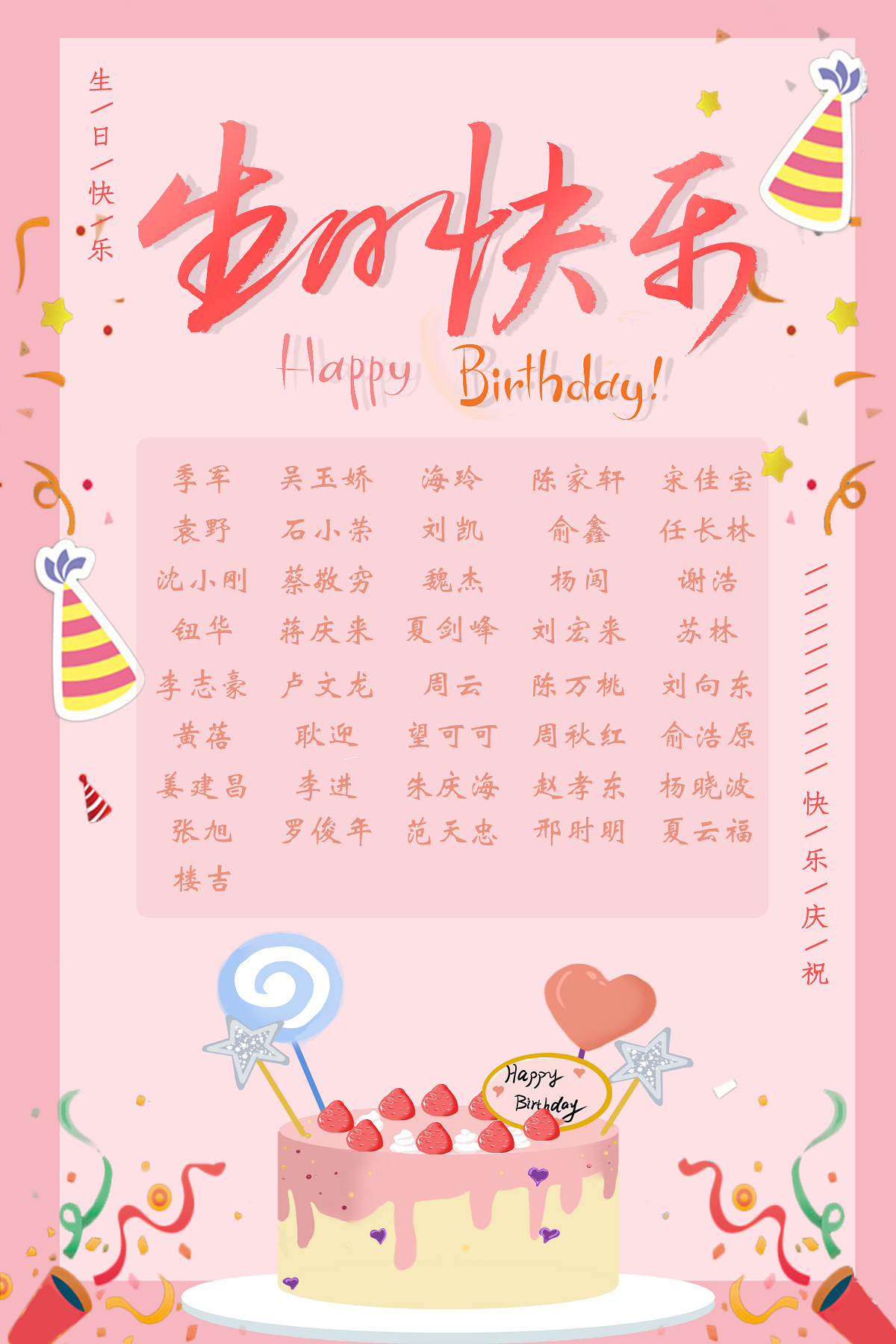 【生日祝?！抗ё?月生日的員工生日快樂！